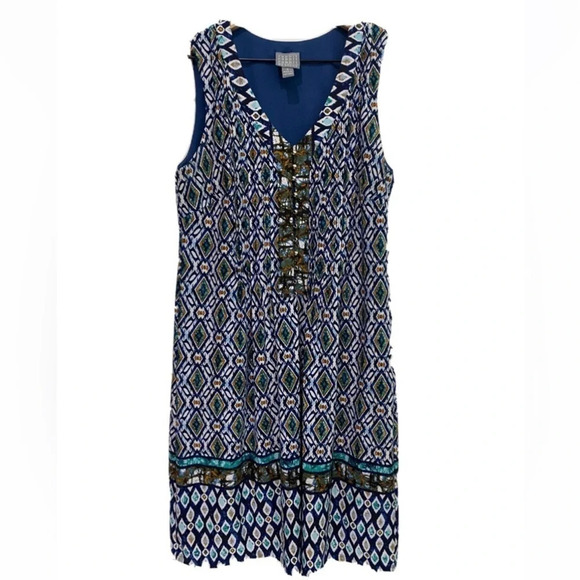 Rabbit Rabbit Rabbit Dress Size 6 Sleeveless Bohemian Pleated
Golf Beaded Button - Picture 2 of 14